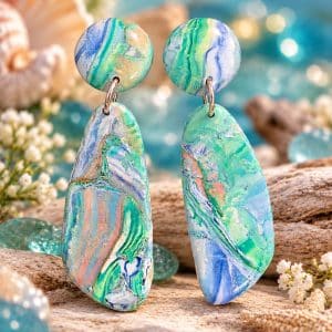 🌊 Whispers of the Sea — Handcrafted Ocean-Inspired Clay Earrings