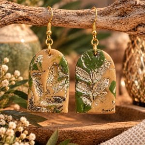 🌿 Enchanted Garden — Handmade Clay Earrings