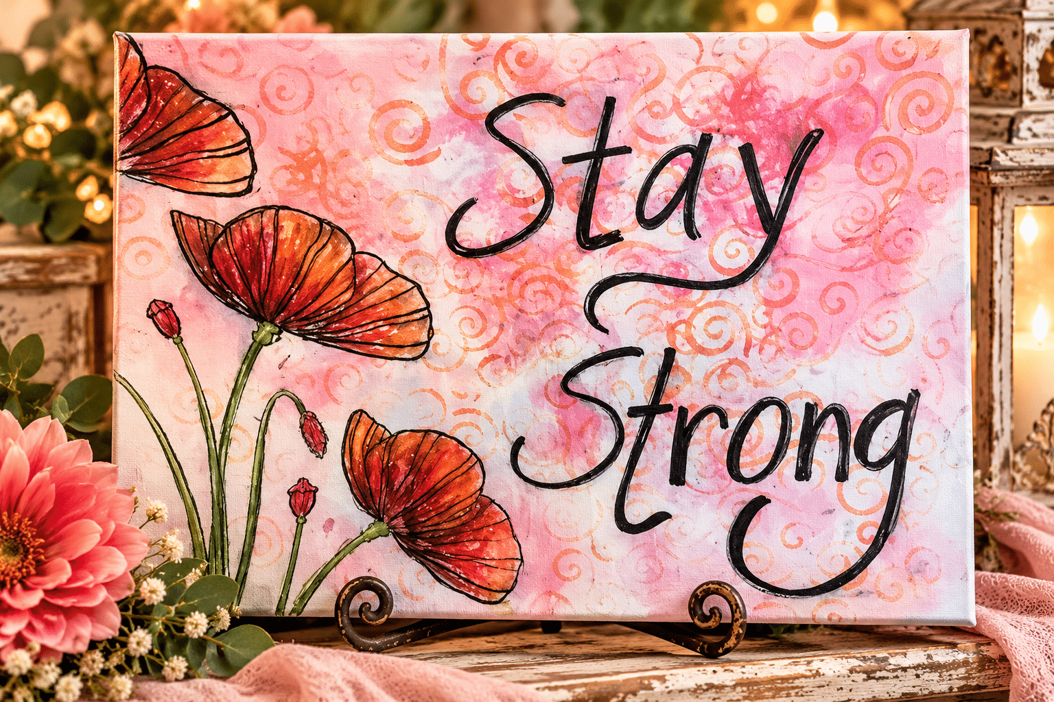 🌺 Strength in Bloom - Original Art Piece